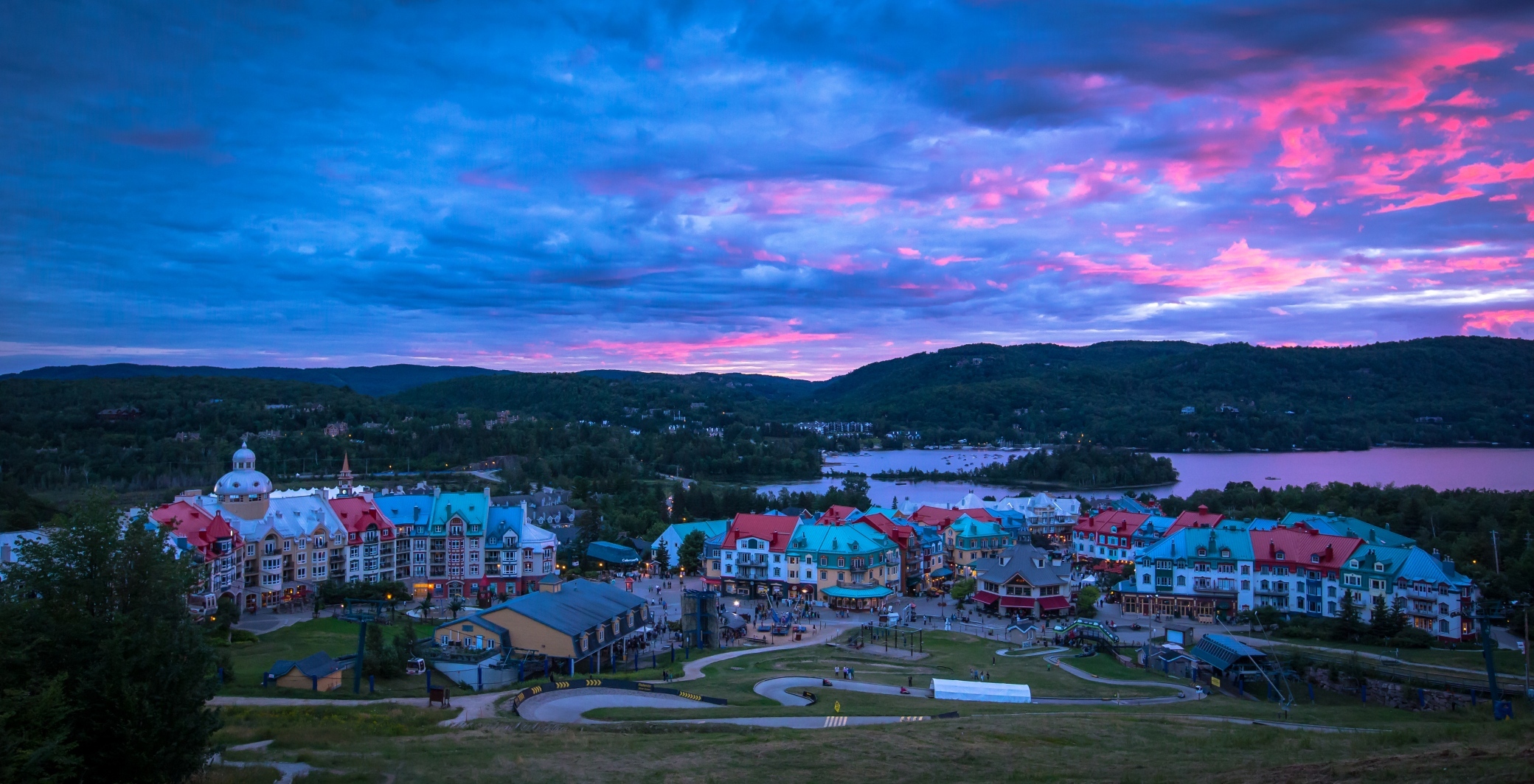 Sunset on the village